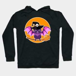 Cute Halloween Witch Bat Hoodie